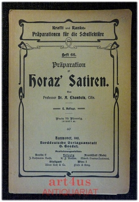 Präparation zu Horaz` Satiren.