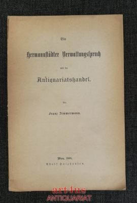 Ein Hermannstädter Verwaltungsspruch und der Antiquariatshandel.