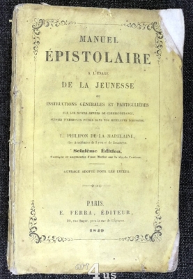 Manuel épistolaire à l`usage de la jeunesse Manuel épistolaire à l`usage de la jeunesse