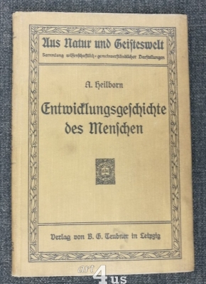 Entwicklungsgeschichte des Menschen : Vier Vorlesungen.