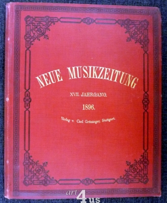 Neue Musik-Zeitung  17. Jahrgang (1896) ; mit Notenbeilage