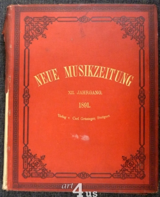 Neue Musik-Zeitung  12. Jahrgang (1891) ; mit Notenbeilage