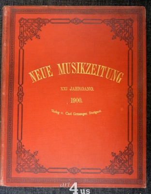 Neue Musik-Zeitung  21. Jahrgang (1900) ; mit Notenbeilage