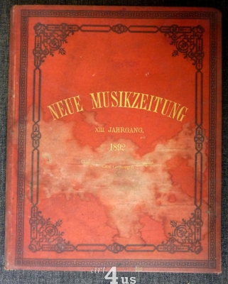 Neue Musik-Zeitung  13. Jahrgang (1892) ; mit Notenbeilage