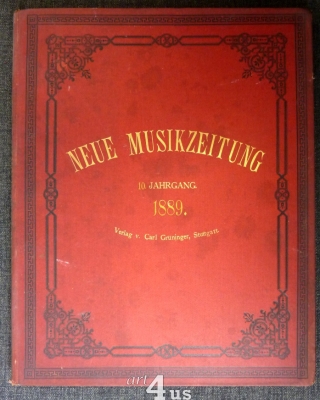 Neue Musik-Zeitung  10. Jahrgang (1889) ; mit Notenbeilage