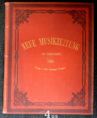 Neue Musik-Zeitung  20. Jahrgang (1899) ; mit Notenbeilage