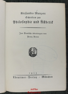 Schriften zur Philosophie und Ästhetik.