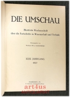 Die Umschau : Illustrierte Wochenschrift über die Fortschritte in Wissenschaft und Technik : XXXI. (31.) Jahrgang 1927.